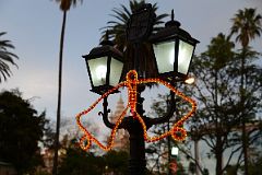 03-6 Christmas Bell Lights On A Lamppost At Salta Plaza 9 de Julio